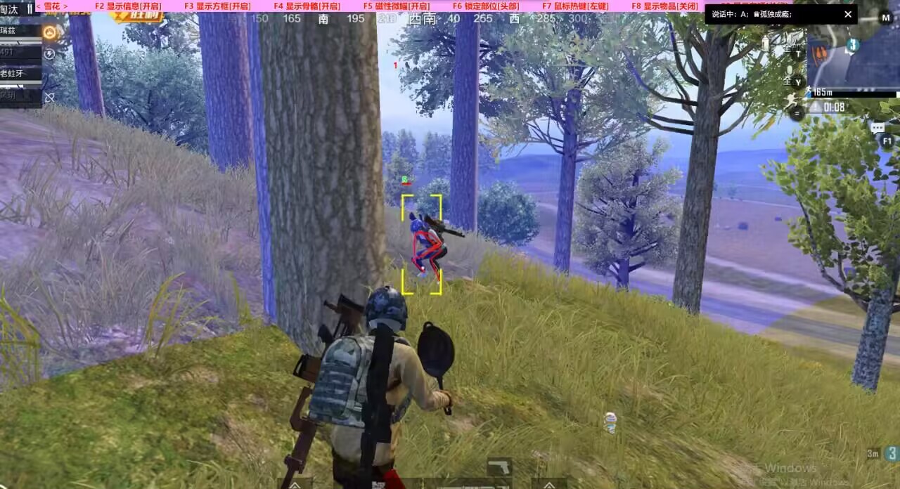 和平精英辅助【AI内核】方框透视 骨骼显示 人物射线 手持武器 触摸自瞄